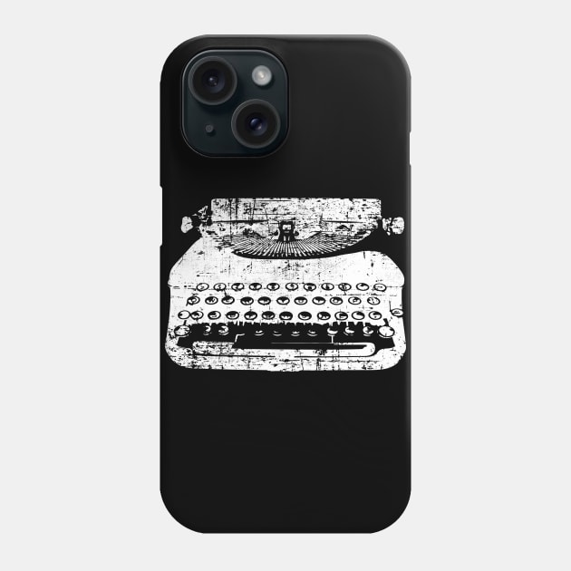 Vintage Typewriter Author Wordsmith Retro Distressed Phone Case by ClothedCircuit