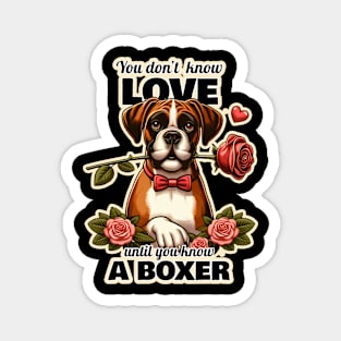 Boxer Valentine's day Magnet