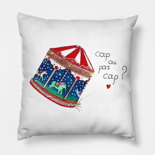 Cap ou pas cap? Handmade painting Pillow