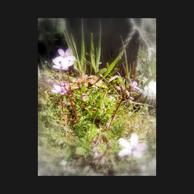 tiny pink wildflowers #2 by DlmtleArt