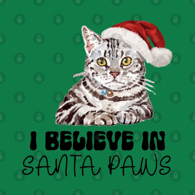 Funny Cat Santa Paws Christmas by Curio Pop Relics