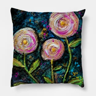 Floral Starry NIght Pillow