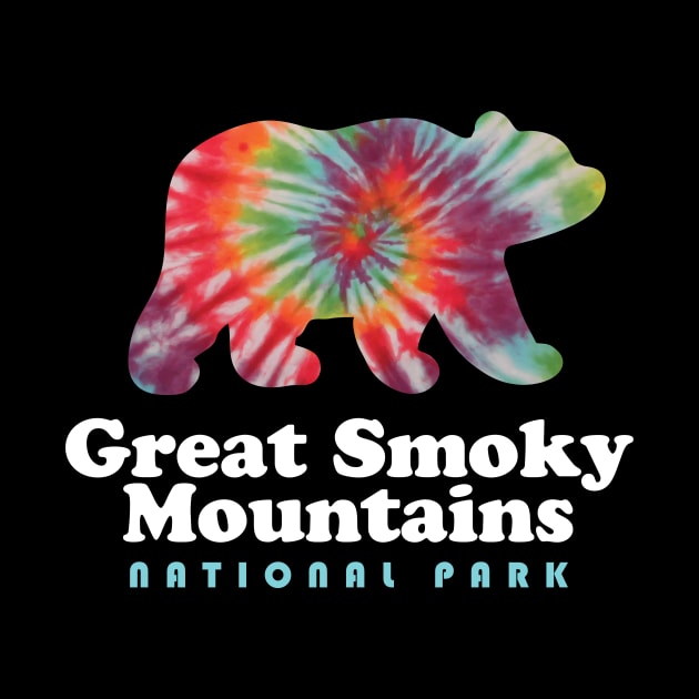 Great Smoky Mountains National Park Bear Tie Dye by PodDesignShop
