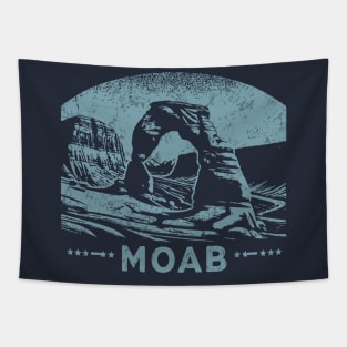 Retro Moab Utah Fan Art Tapestry