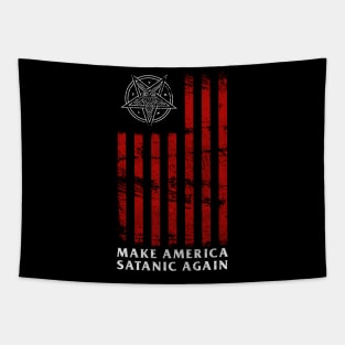 Make America Satanic Again I Devil Pentagram graphic Tapestry