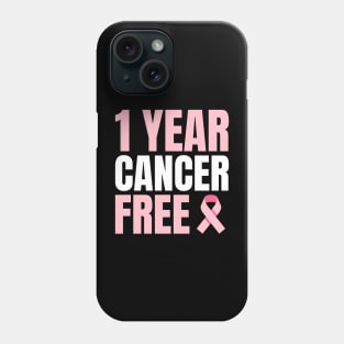 1 Year Cancer Free Remission Breast Leukemia Colon Survivor Phone Case