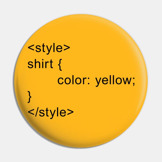HTML Style Yellow Pin by joshthecartoonguy