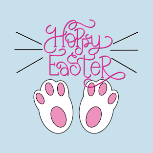 Hoppy Easter Bunny Feet and Whiskers T-Shirt