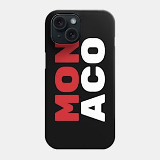 Monaco Flag Text Phone Case