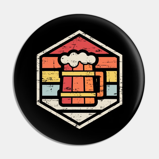 Retro Badge Beer Pin by rojakdesigns