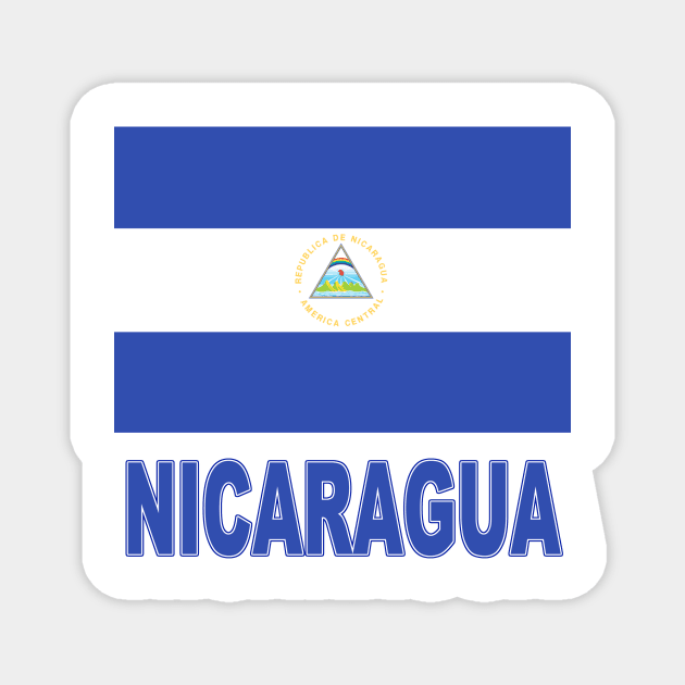 The Pride of Nicaragua - Nicaraguan National Flag Design Magnet by Naves