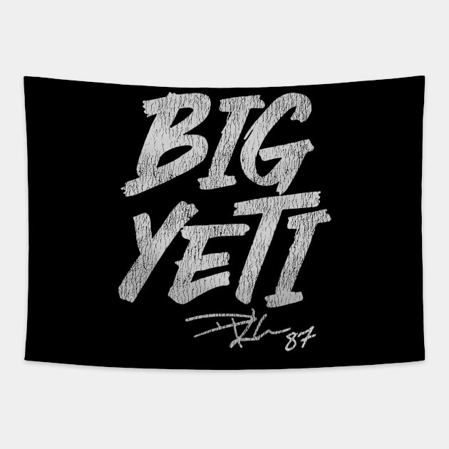 White Big Yeti Vintage Tapestry by temres