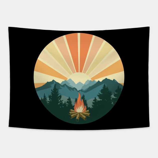 campfire Tapestry by Roshan