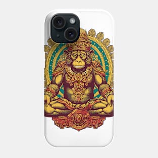 Ape - Monkey King - Guardian - Meditation - pos Phone Case