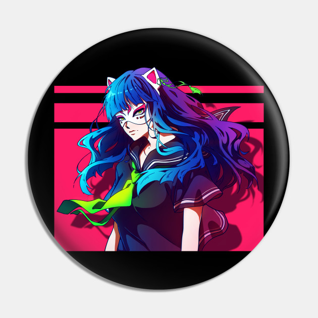 The Anime Girl In A Cat Mask Anime Girls Pin Teepublic De