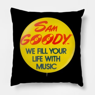 Sam Goody We Fill Your Life With Music Retro Vintage Pillow