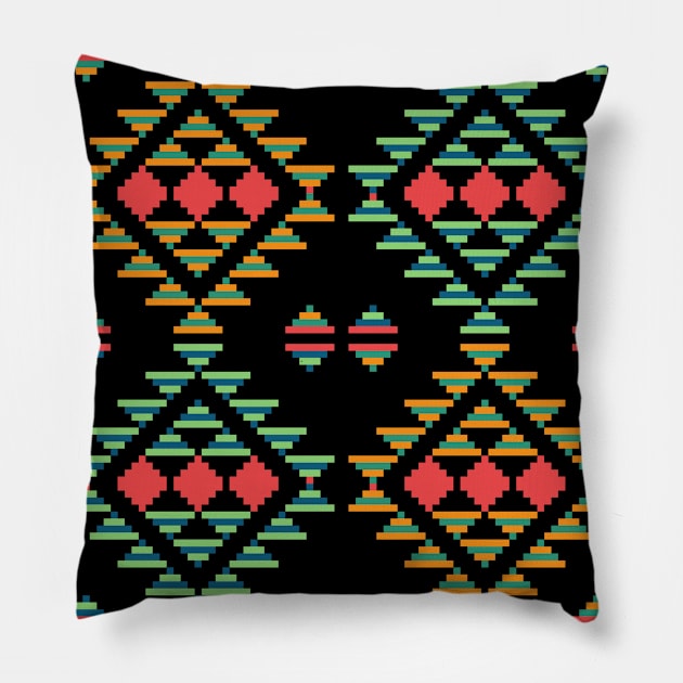 A Pixelated Tribe Pillow by LegitHooligan