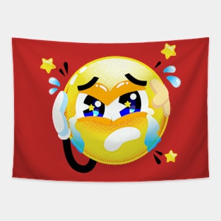 Hurt Face Emoji Tapestry