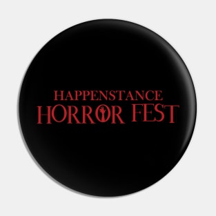 Happenstance Horror Fest Red Logo Pin