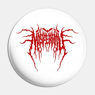 Black Metal Nosferatu (Red Text) Pin