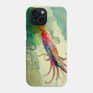 Squid shooting rainbow ink Phone Case