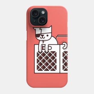 Pirate cats and records crates Phone Case