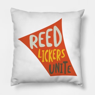 Funny Clarinet Reed Lickers Unite Pillow