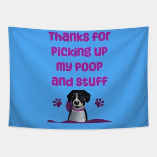 Thank you from girl dog Tapestry