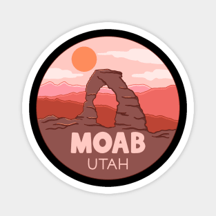 Moab Utah Sunset Minimalist Magnet