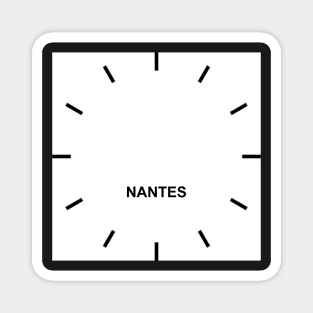 NANTES Time Zone Wall Clock Magnet