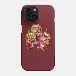 skull flower Phone Case