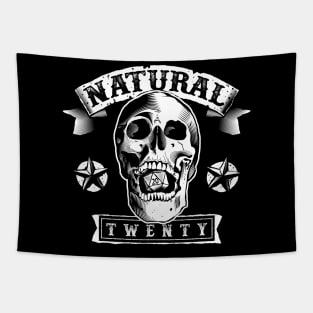 Screaming Skull Natural Twenty d20 Tapestry