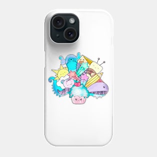 Happy Sun Cupcake Bee Whale Best friends Phone Case