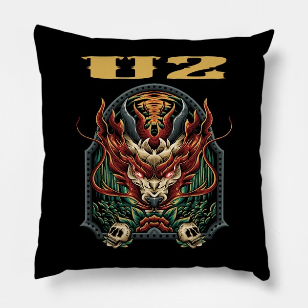 U1 U2 U3 BAND Pillow by Bronze Archer