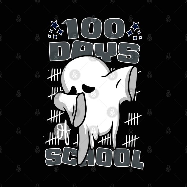 100 days of school featuring a Cute dabbing ghost #2 by XYDstore