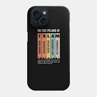 FIVE PILLARS OF ISLAM. The essence of  Islam beautifully shown in this T-shirt. Phone Case