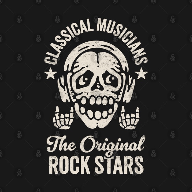 Classical Musicians: The Original Rockstars - Funny Skeleton with Headphones by TwistedCharm