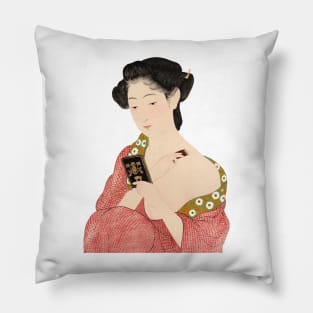 Lady, Asian art, History art Pillow