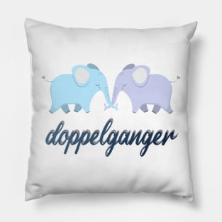 cute elephants,doppelganger Pillow