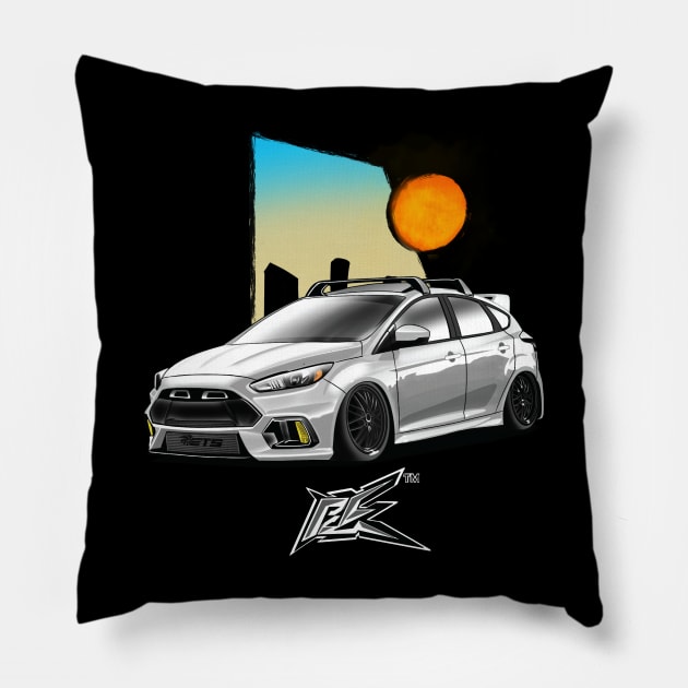 ford focus rs Pillow by naquash