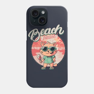 Beach Please Funny Summer Cat Phone Case