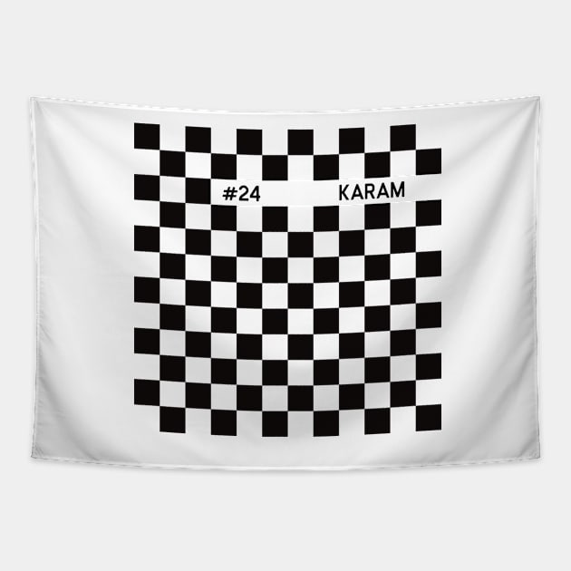 Sage Karam Racing Flag Tapestry by GreazyL