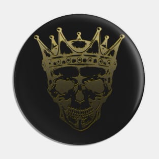 King Crown and Skull Design Pin