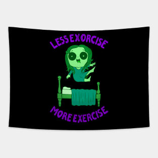 Less Exorcise More Exercise - Halloween Tapestry