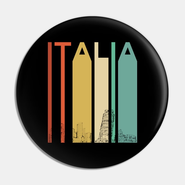 Italia Rome Italy Retro Vintage Italian Architecture Milan Skyline Wine Building Men Women Pin by Shirtsurf