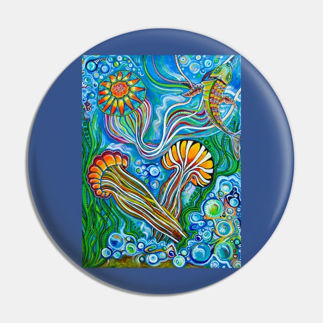 Jellyfishies Pin by LauraMcGowanArt