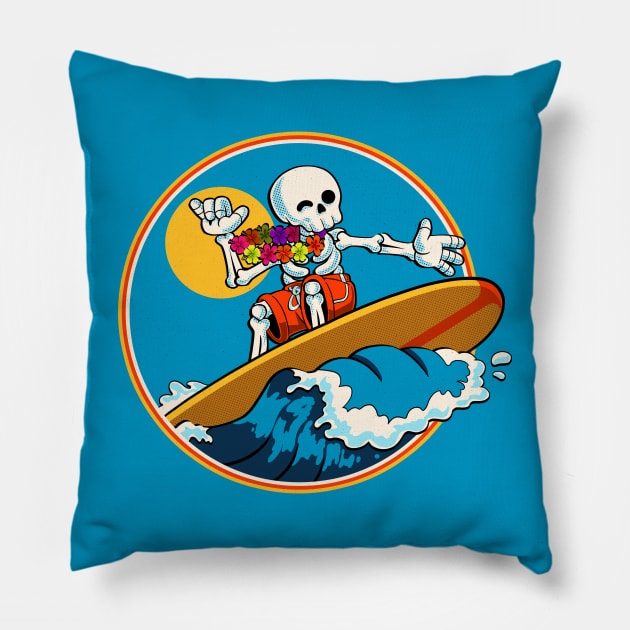 Surf's Up! Pillow by Digital Magician