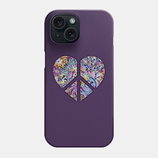 Artistic Heart Peace Symbol Phone Case