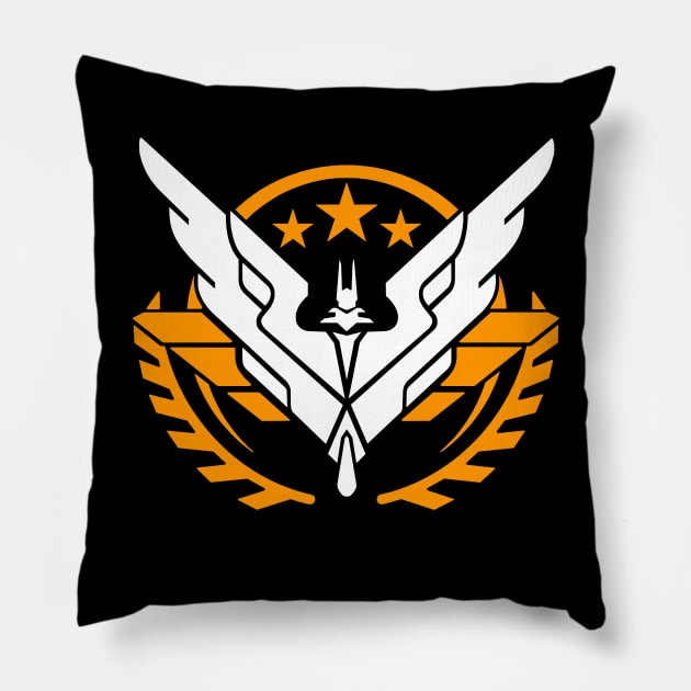 Elite: Dangerous - Triple Elite Pillow by Lyamecron