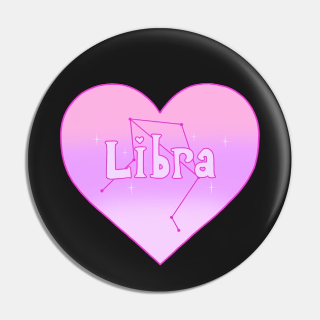 Libra Constellation Heart Pin by novembersgirl
